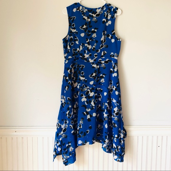 Cabi Untamed Blue Floral Midi Cocktail Dress 5576 - Picture 6 of 8